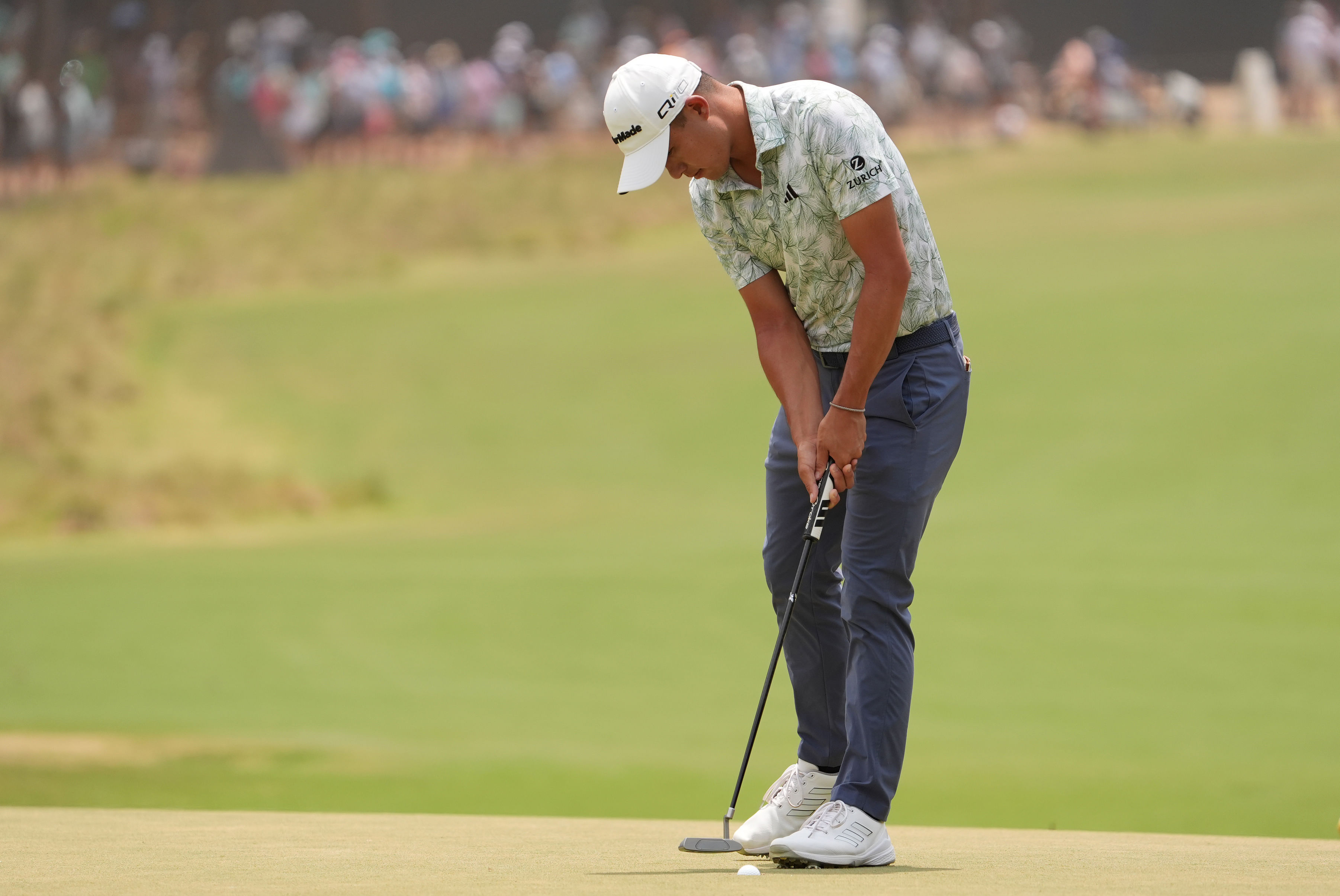 Collin Morikawa plays in the final round of the 2024 US Open at Pinehurst Resort - Image Source: Imagn